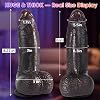 Dildo Vibrador Negro Grueso con Empuje de 8.3 Pulgadas - Dildo Grande y Robusto con Calentamiento | Dildos de Silicona Gigantes con 7 Empujes y 10 Vibraciones, Juguetes Sexuales para Adultos con Ventosa, para Mujeres y Hombres 5