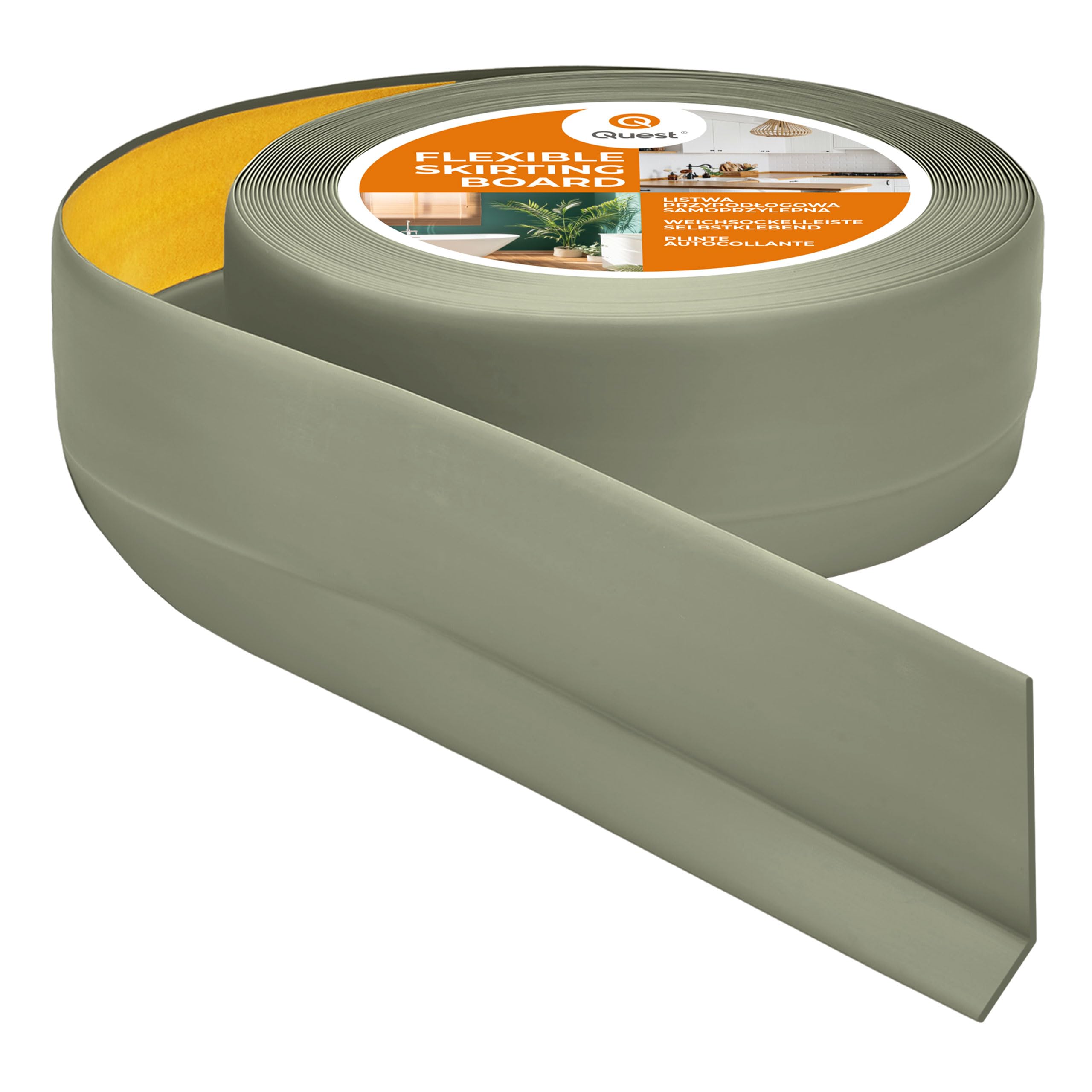 Quest Skirting Board PVC 50 x 20 mm Self-Adhesive - Olive, 5 m — image 1