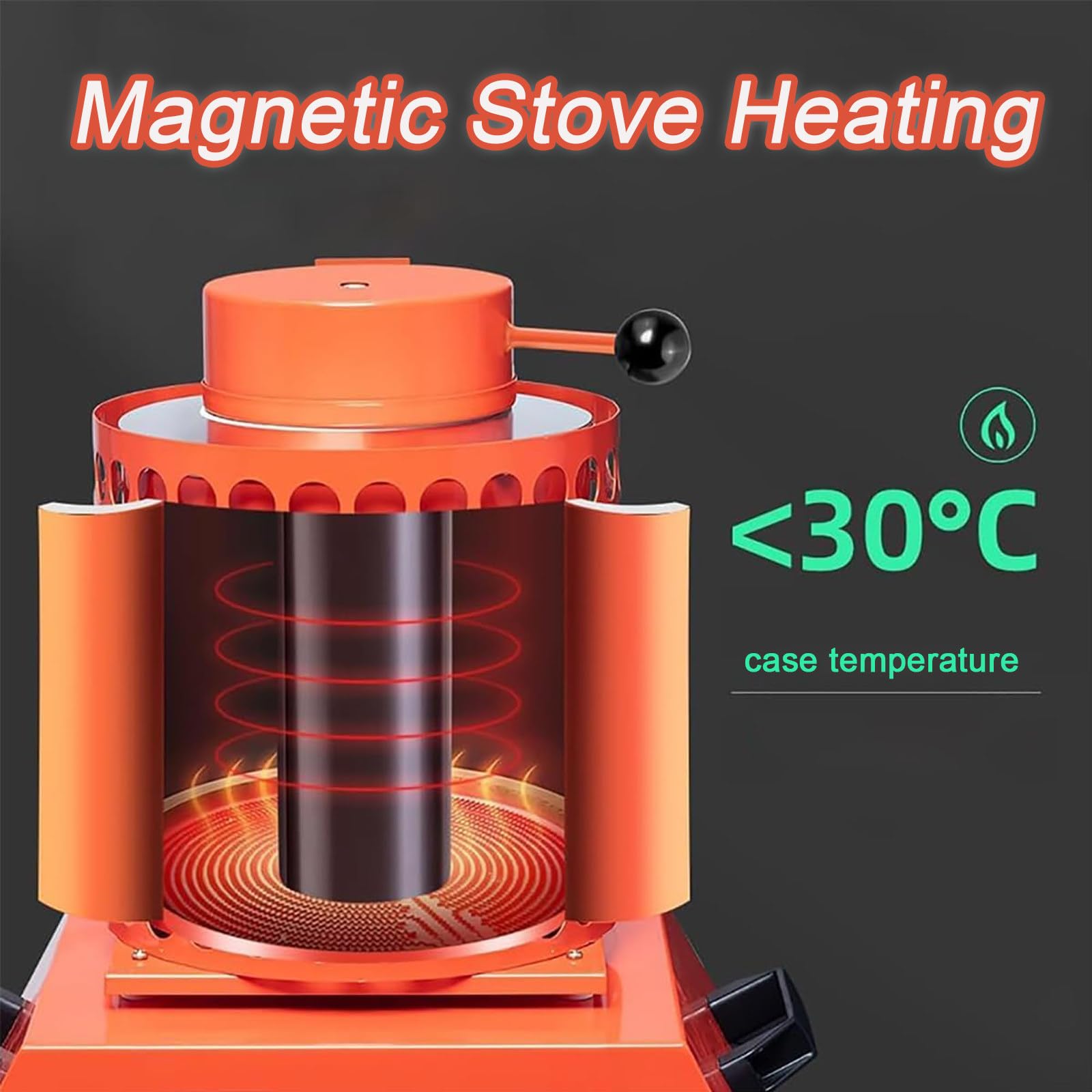 Elektrischer Ofen zum Schmelzen von Gold, 2000 W, digitaler Metallguss, Temperaturanzeige, Schmelzset aus Metall mit Schmelztiegel, Graphit, Schmelzschrott, Silber (Orange, 2 kg)