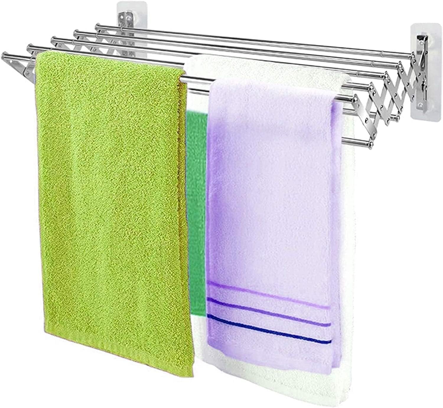 Wall Mount Clothes Airer Retractable Accordion Laundry