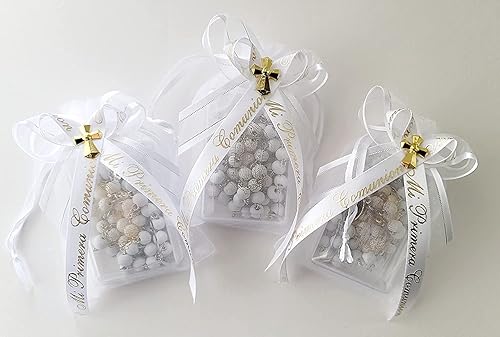 Miniatura 4 de Vela para Primera Comunion de Nino con Caja de Madera del Sagrado Corazon de Jesus con 12 Recuerdos de La Virgen de Guadalupe