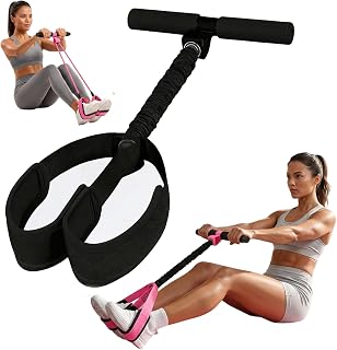 Pedal Resistance Band with Handles, Multi-Tension 55-95LBS Exercise Training Band for Core, Abs, Legs & Arms, Soft Foam Foot Pedal Sit-Up Fitness Equipment for Home Gym Workout