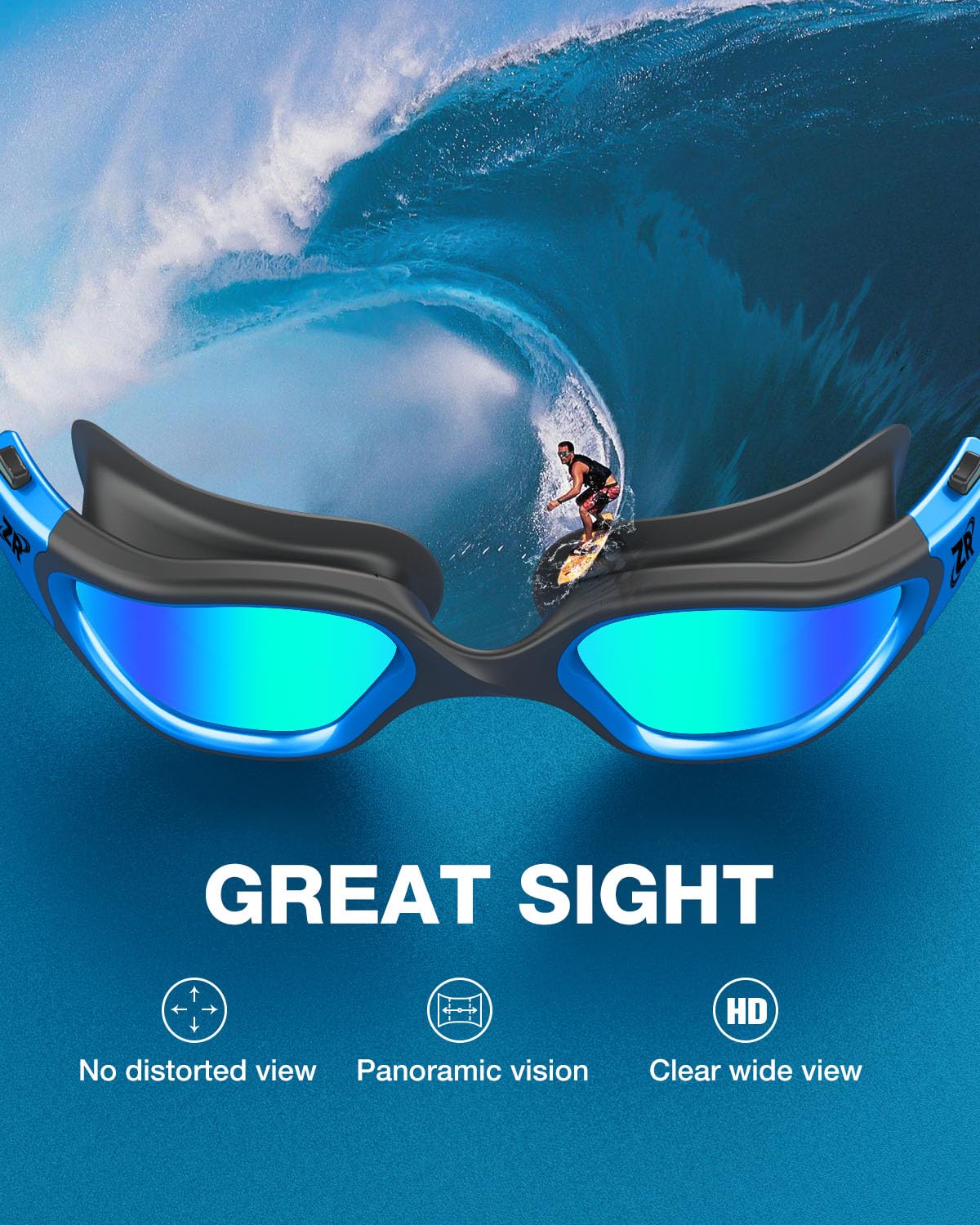 ZIONOR G1 Polarisierte Schwimmbrille für Damen und Herren UV-Schutzbrille