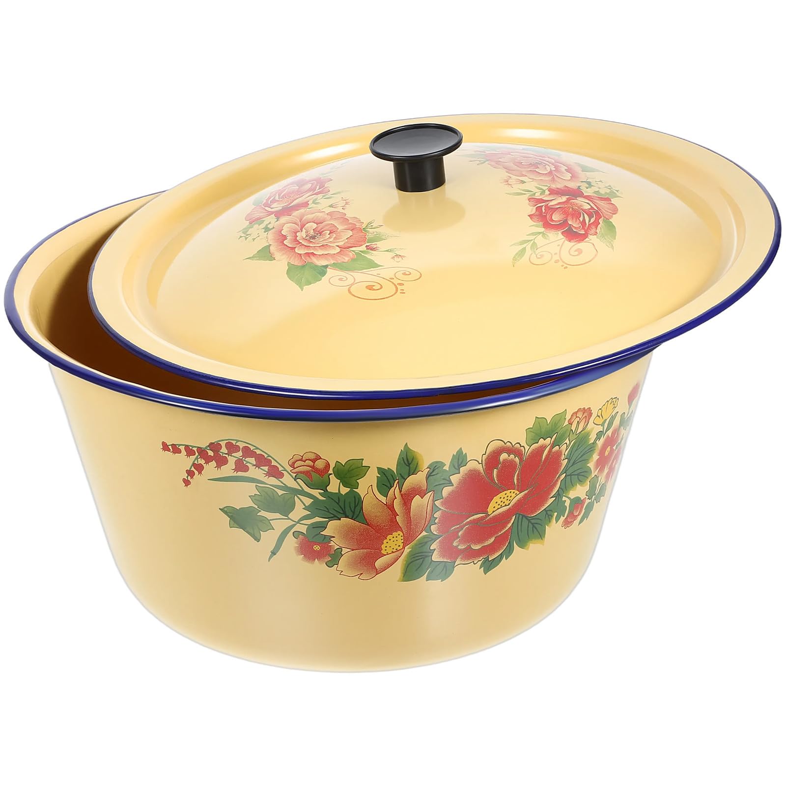 Chauffage rapide garanti pour ce pot émail avec couvercle multi-styles