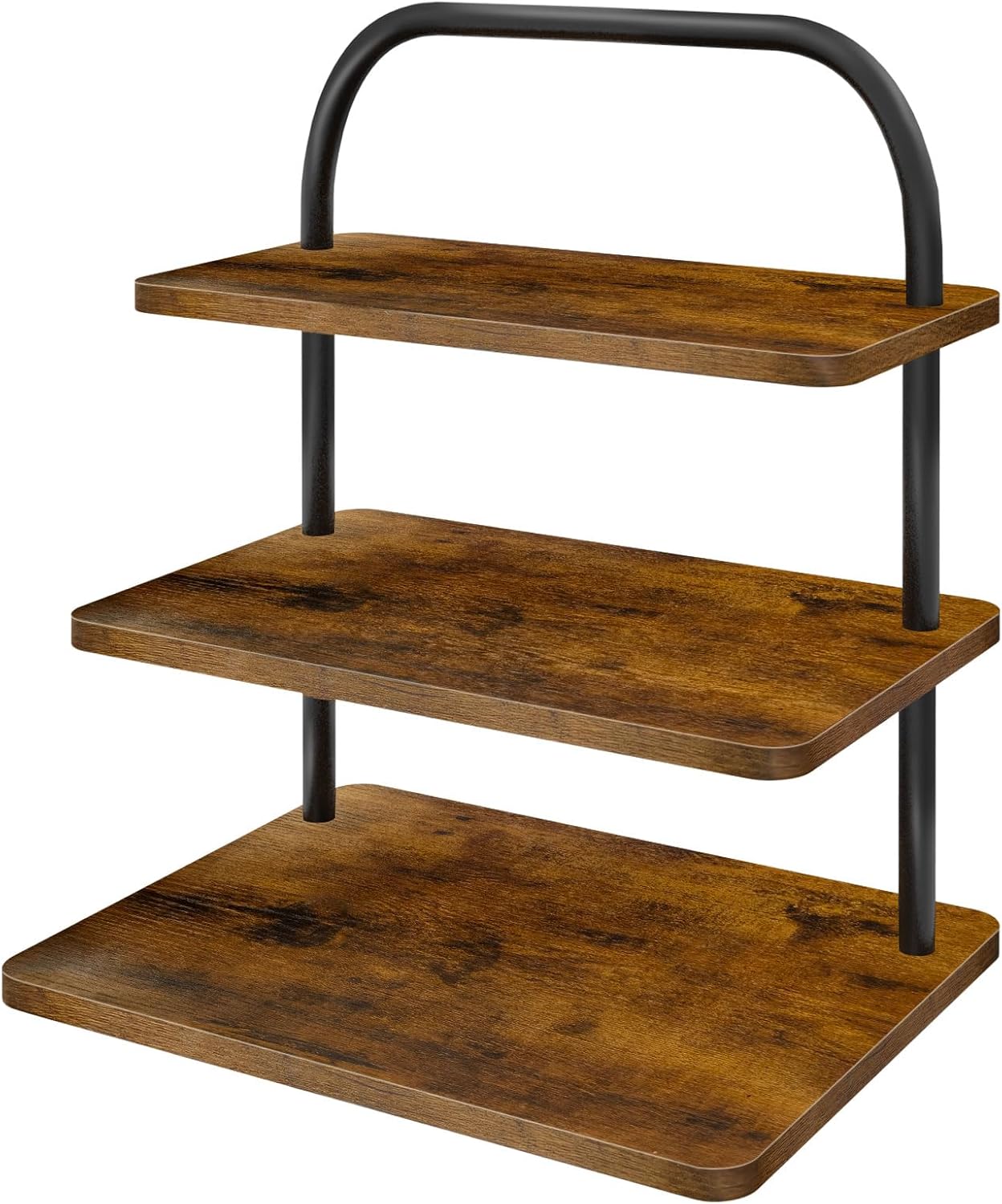 Cupcake Stand, 3 Tier Large Cupcake Stand for 50 Cupcakes Rustic Cupcake Display Stand Square Wood Dessert Table Display Set Cupcake Tower Tiered Tray Stand for Wedding Birthday Graduation Baby Shower