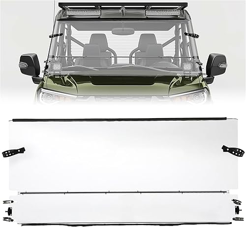 Kojem Parabrisas plegable compatible con Yamaha Viking VI 2014-2022 Yamaha Viking 700 2015-2022, parabrisas transparente