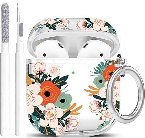 Miniatura 3 de Funda protectora con kit de limpieza, portátil, a prueba de golpes, para mujeres y niñas con llavero para Apple Airpods 21, funda de carga - Bandera