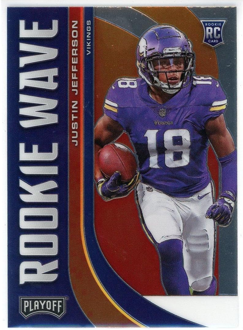 Justin Jefferson 2020 Panini Playoff Rookie Wave Card #RW-9 - Unsigned Football Cards