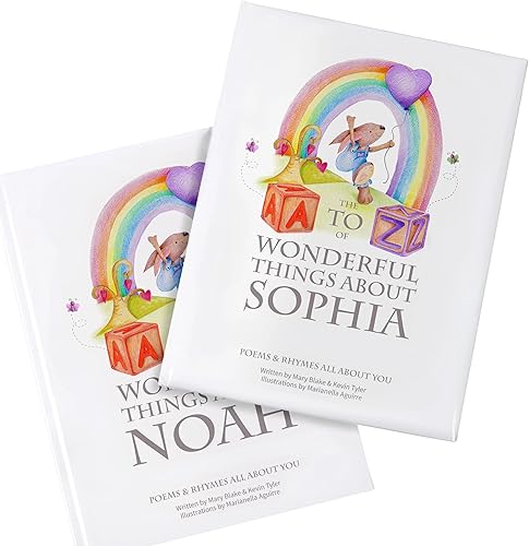 Libro ABC personalizado para niños, libro de rimas personalizado para niños con nombre y detalles de nacimiento, libros personalizados para niños,