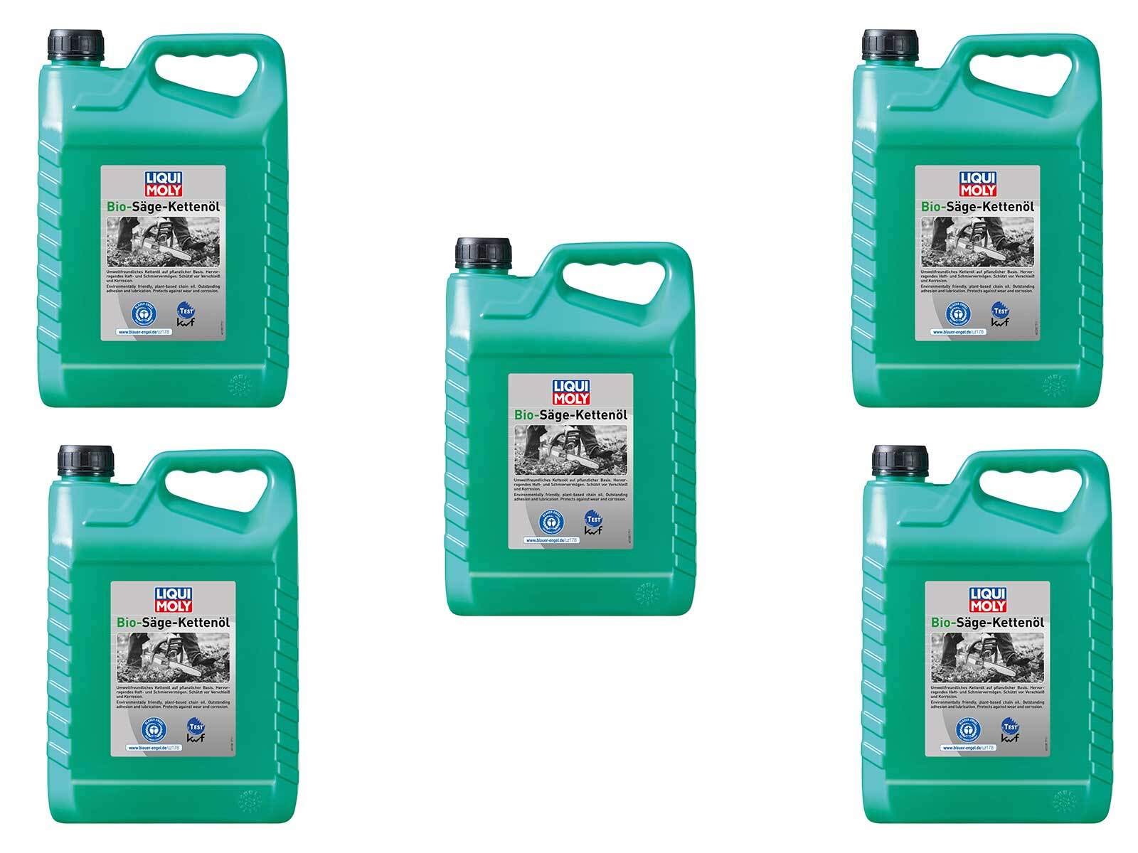 5X Original Liqui Moly 5L Bio Säge-Kettenöl Chainsaw-Oil Saw-Oil Sägeöl Öl 1281