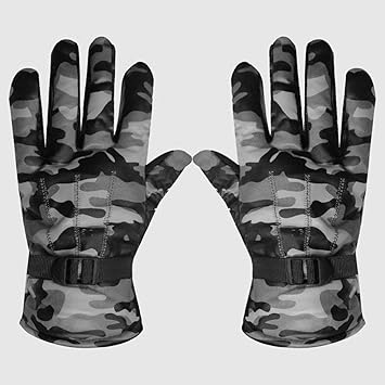 Generic Bike Riding/Multipurpose Winter Warm Army Grey Gloves for Men & Women Large Size_001