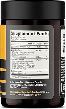ONNIT Cognitive & Mood Support Bundle: Alpha Brain Nootropic Capsules (90 Count) + New Mood Stress Support Capsules (60 Count), IGEN Non-GMO Tested Focus, Clarity, Relaxation & Sleep, Pack of 2
