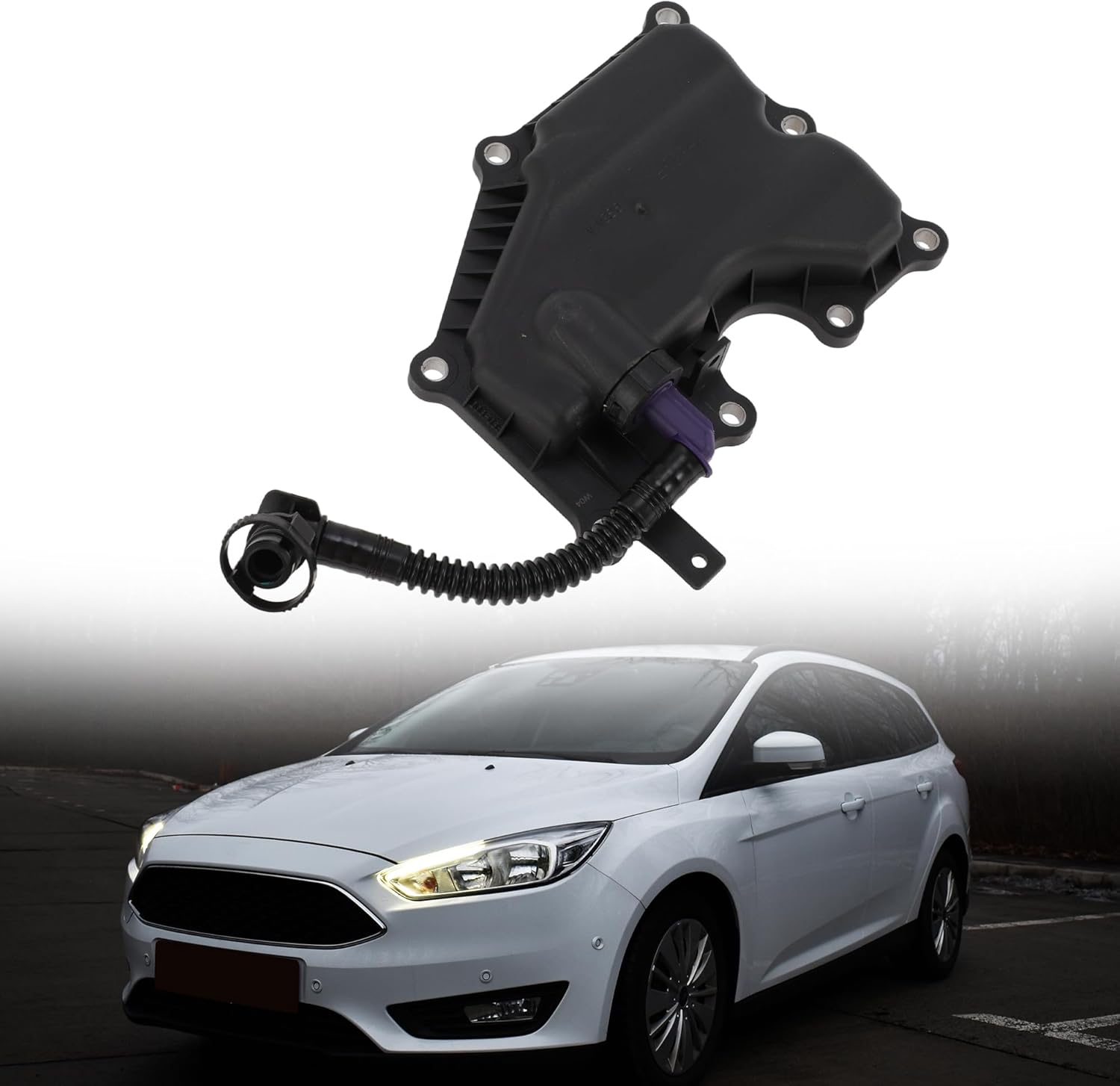 Engine Crankcase Vent Valve Oil Separator for Ford Focus 2.0L 2012-2018 PCV Valve Crankcase Ventilation Separator Replaces No.CP9Z6A785A/CM5E6A785AA