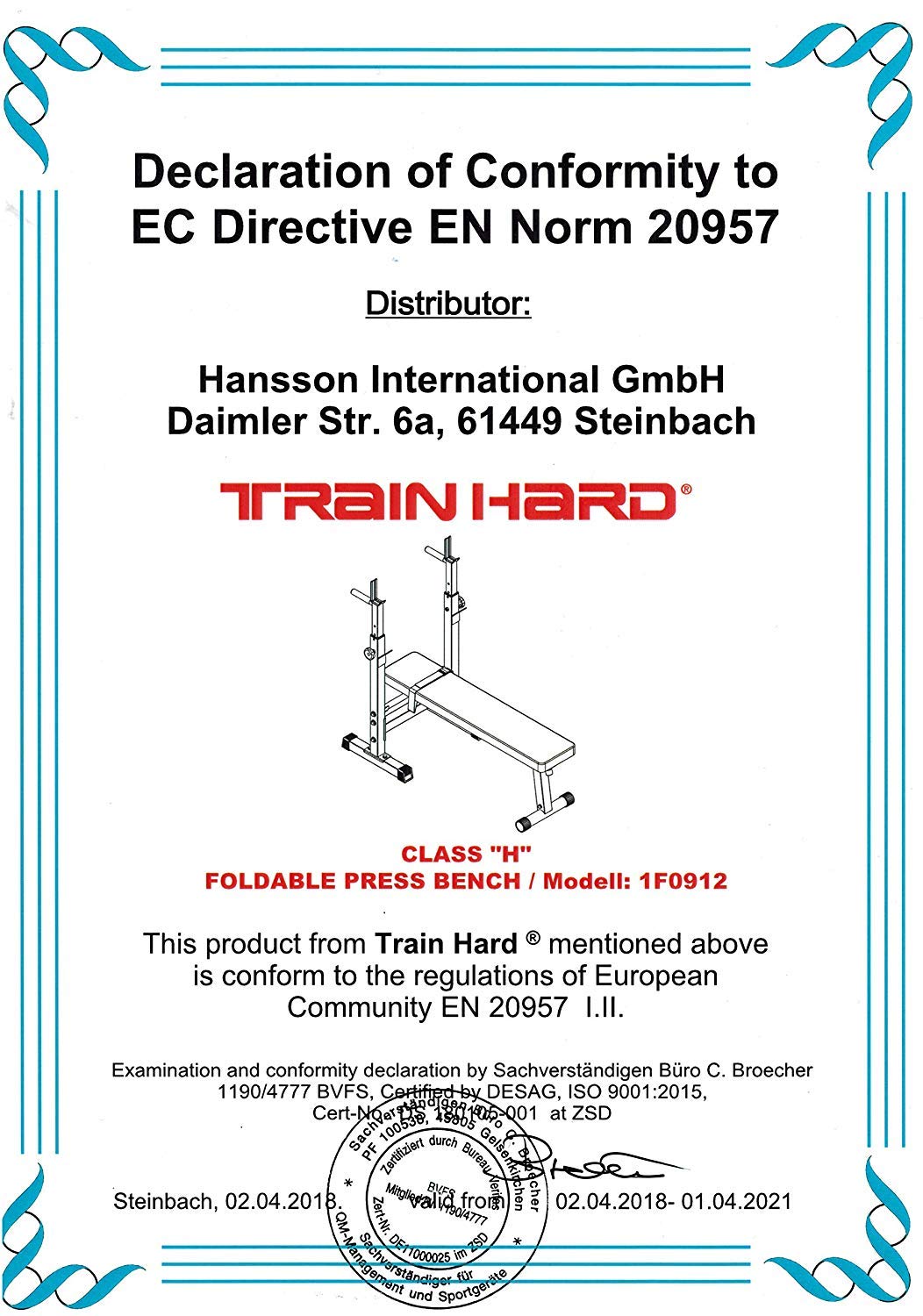 TrainHard Multi ławeczka do podnoszenia ciężarów Blackcombo składana z sztangą długą, łamaną i krótką oraz talerzami do sztangi 90 kg