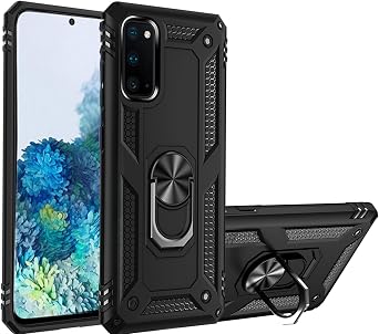 for Samsung Galaxy S20 Case, Dual Layer Protective Heavy Duty Armor Rugged [Military-Grade] Protective,Magnetic Kickstand Car Holder for Galaxy S20 Phone Case Black