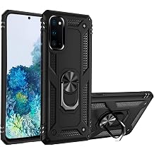 for Samsung Galaxy S20 Case, Dual Layer Protective Heavy Duty Armor Rugged [Military-Grade] Protective,Magnetic Kickstand Car Holder for Galaxy S20 Phone Case Black