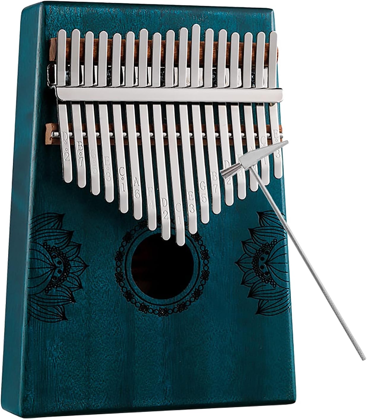 Kalimba Thumb Piano 17 Keys - Carlimba Portable African Mbira Beginners to Professionals,Portable Personal Musical Instrument for Kids and Adults (Color : B1)