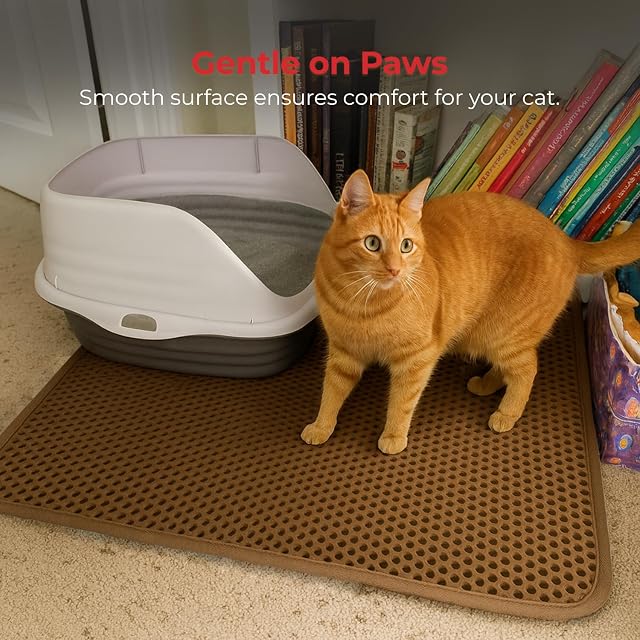 Foto 4 de 7 de iPrimio - Alfombrilla grande para gatos con capa impermeable y orina. Agujeros más grandes con almohadilla…