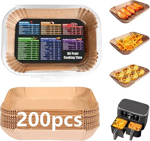 200PCS Air Fryer Liners for Ninja: Higher Non-Stick Disposable Parchment