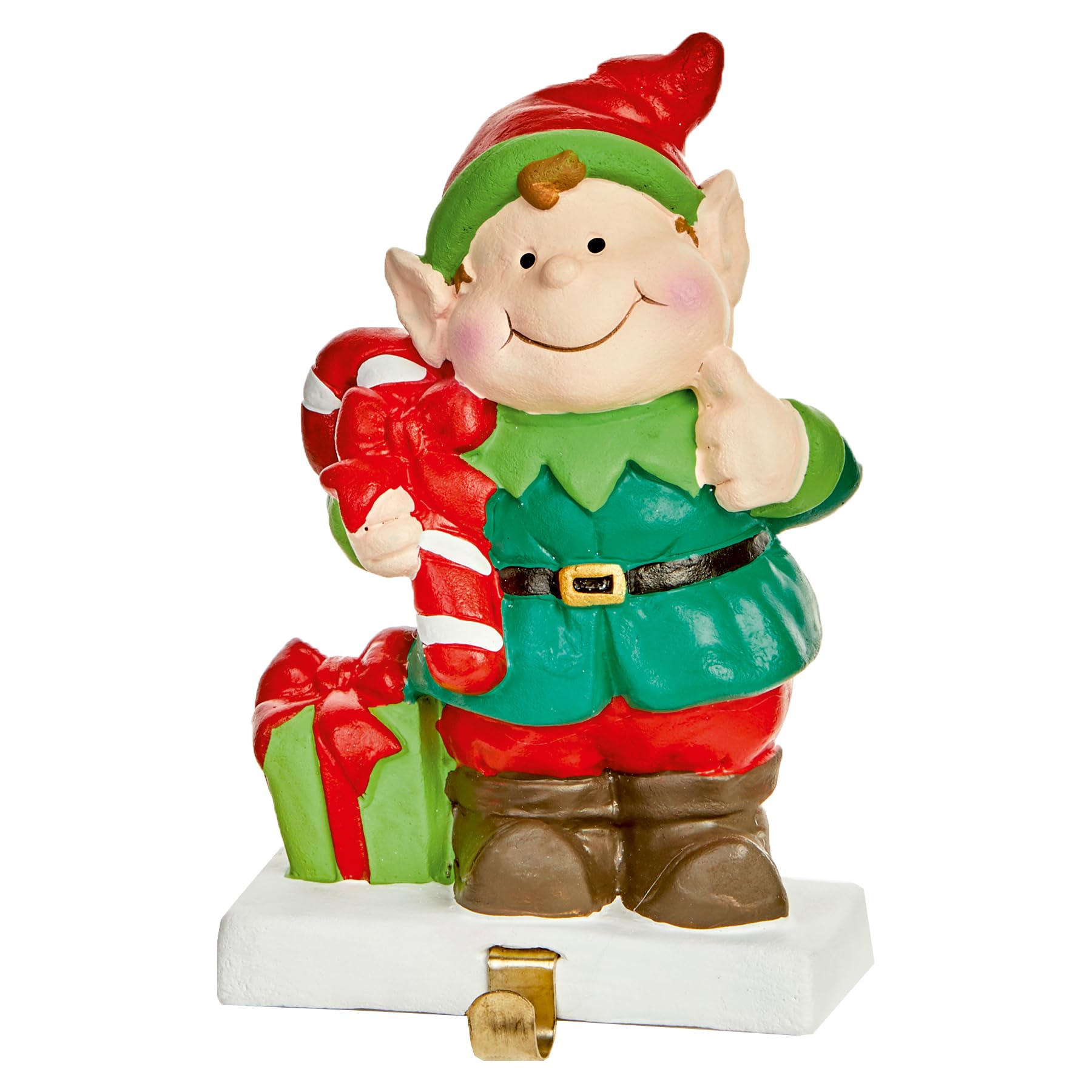 Widdle Gifts Multi Christmas Fun Elf Stocking Hanger Holder Fireplace Mantle Hooks Decoration 0139