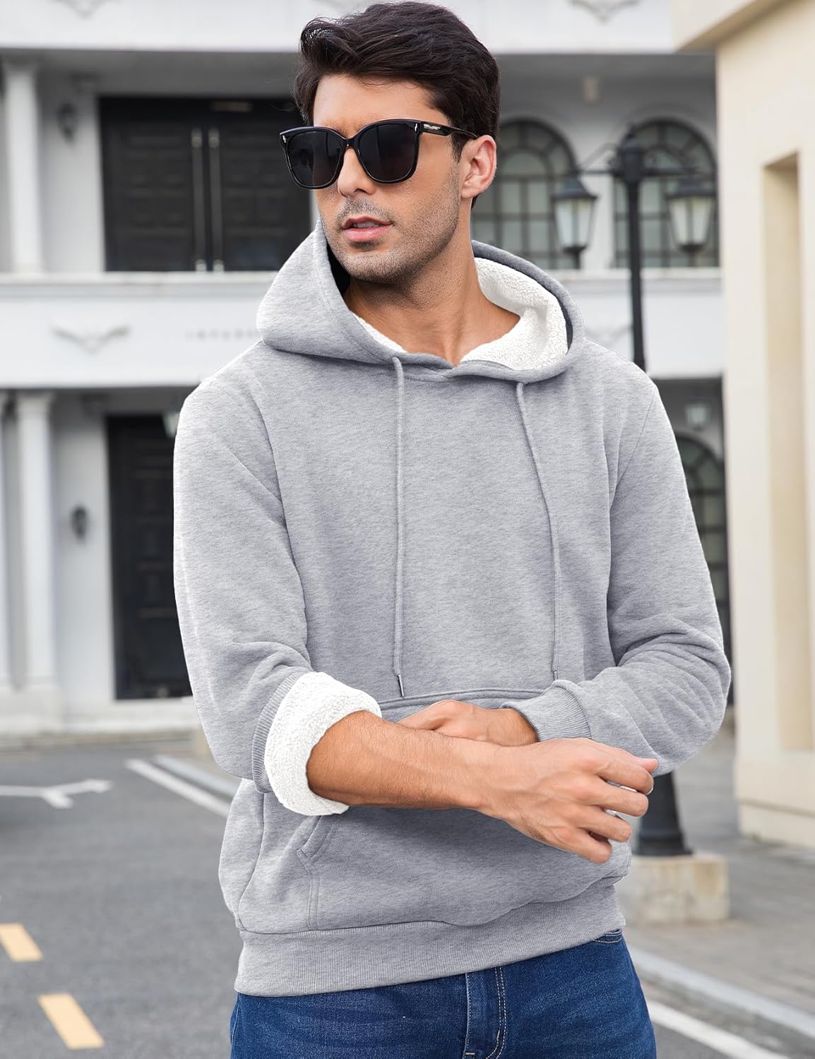 Flygo Mens Active Hoodies Fleece Lined Hoodie Lightweight Casual Athletic Workout Long Sleeve Hooded Sweatshirt - Image 4