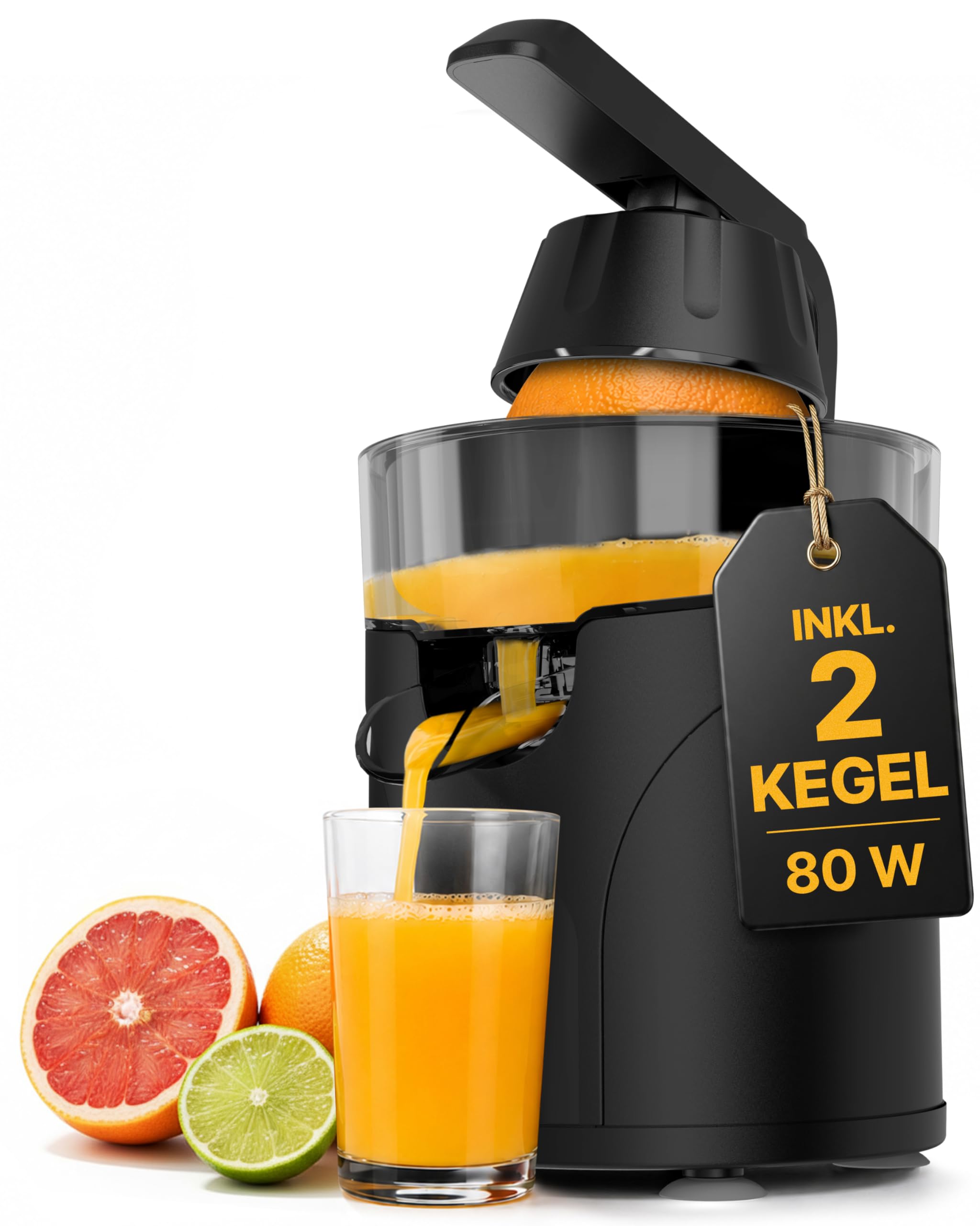 Exprimidor de naranjas electrico LEBENLANG con sistema antigoteo y motor de rotación automática