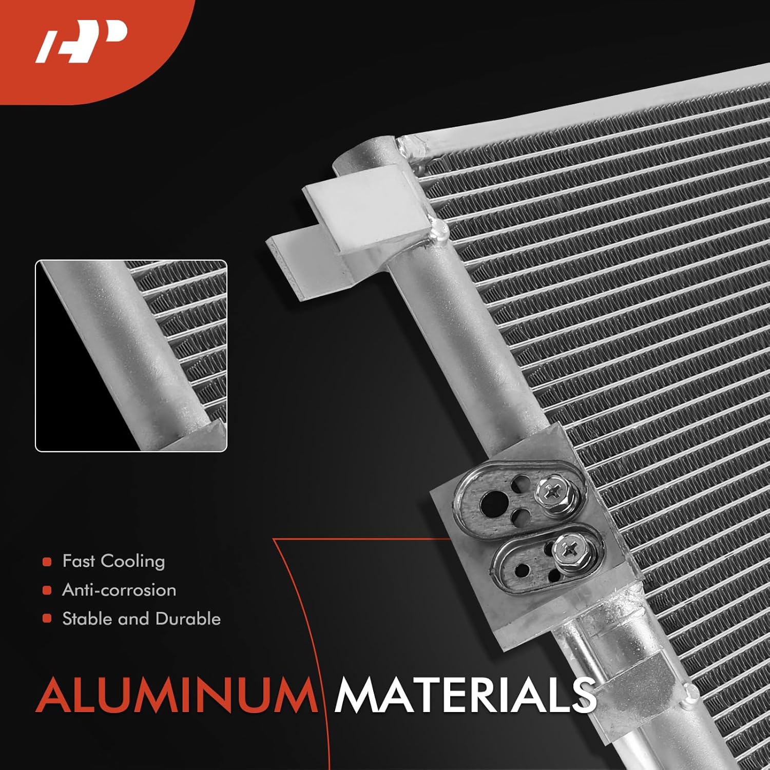 A-Premium Air Conditioning A/C Condenser Compatible with Hyundai Models - Tucson 2016 2017 2018, 1.6L - Replace# 97606D3010