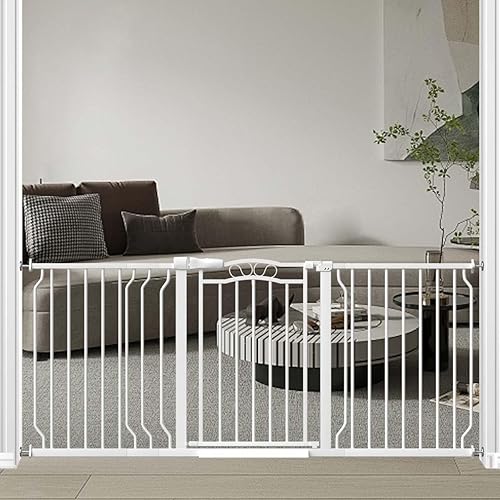Miniatura 11 de Fairy Baby Puertas de bebé extra anchas de 53.1 a 62.5 pulgadas para escaleras y puertas, puerta de seguridad para bebés montada a presión sin Negro
