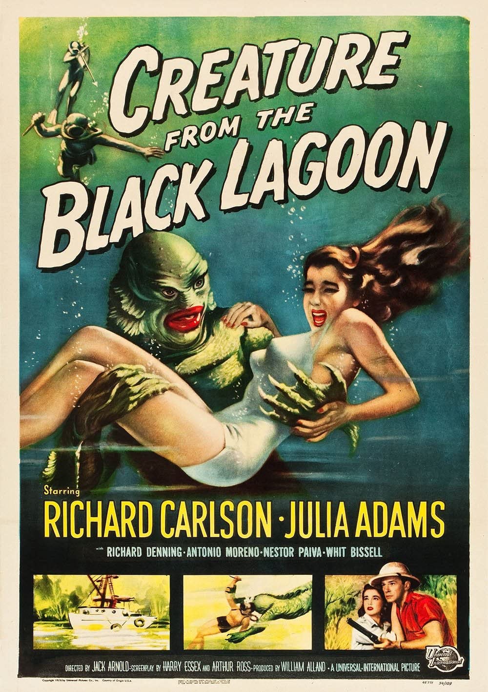 Rpw Roystone Print Works Green The Creature From The Black Lagoon Poster A4/A3 Film Movie Print (A3)