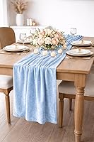 Vista 5 de AK TRADING CO. Lush Panne - Mantel rectangular de terciopelo, 60 x 102 pulgadas, color ciruela