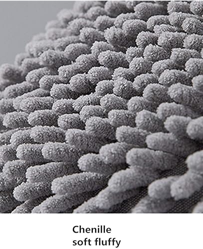 Miniatura 4 de Toallas de mano de felpilla de microfibra, paquete de 2, toallas de baño suaves y absorbentes con bucle, color gris y rosa