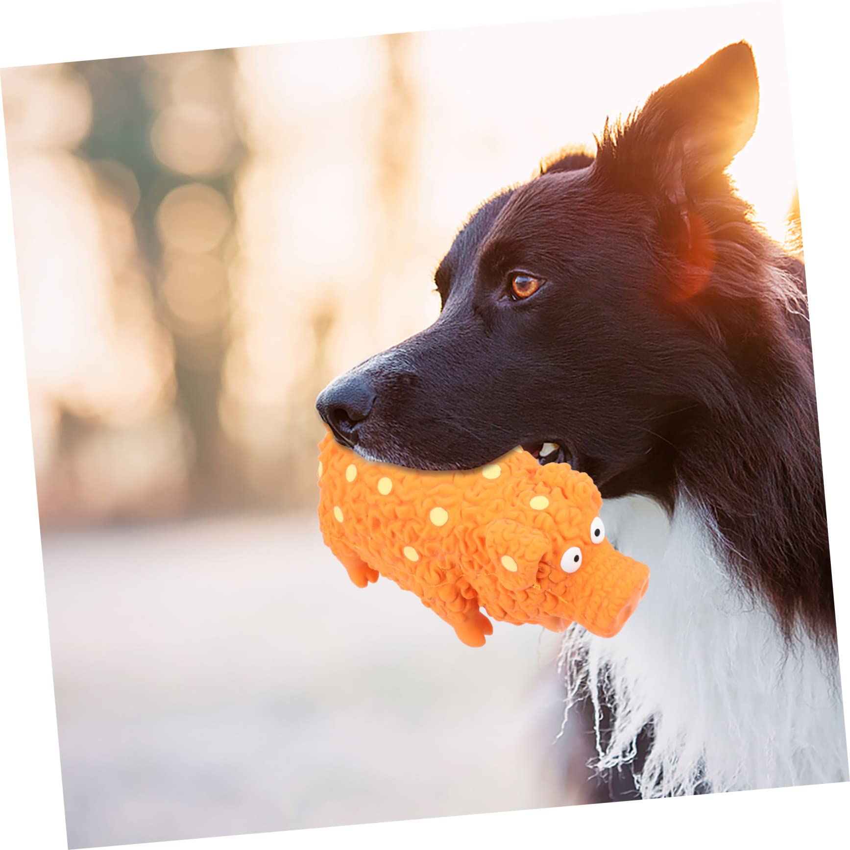 SUPVOX 4piezas Juguetes De Perro De Látex Squeaky Juguetes Interactivos para Masticar y Limpiar Dientes para Perros Pequeños y Medianos