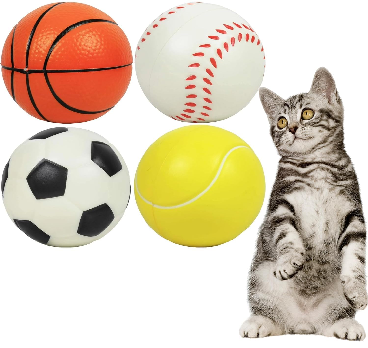 Cozy Puppies Random Designs Cat Foam Soccer Balls for Small and Medium Cats Ball Toy Cat Silent Toy Cat Interactive Toy (3 Pcs) (B0D7PYPMTX) Amazon Price History, Amazon Price Tracker