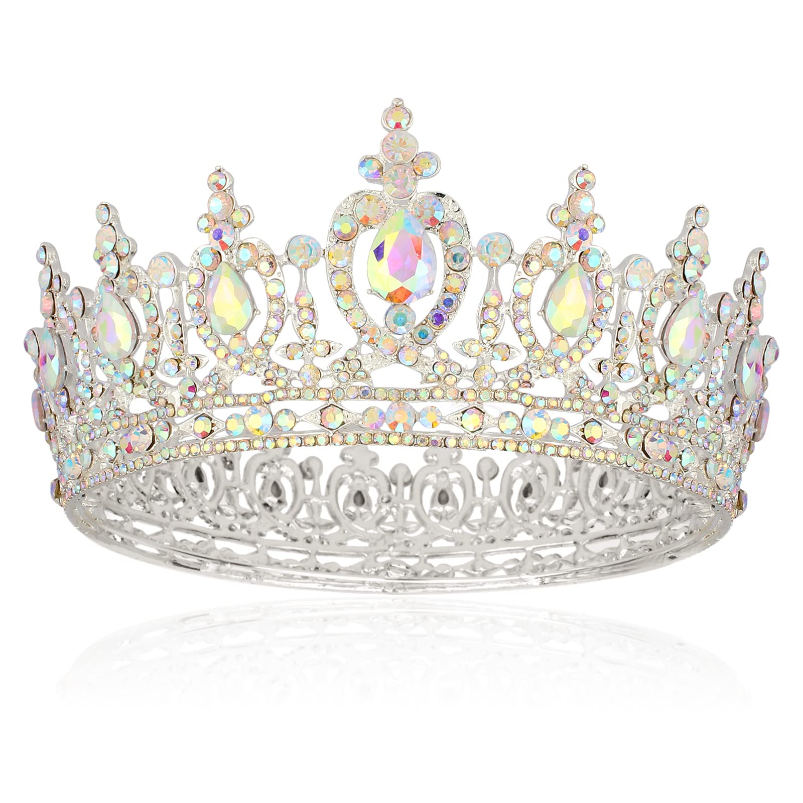 COCIDE Corona de reina para mujer, tiara y corona de cristal para niña, accesorios para el cabello, para boda, novia, fiesta de cumpleaños, graduación, dama de honor