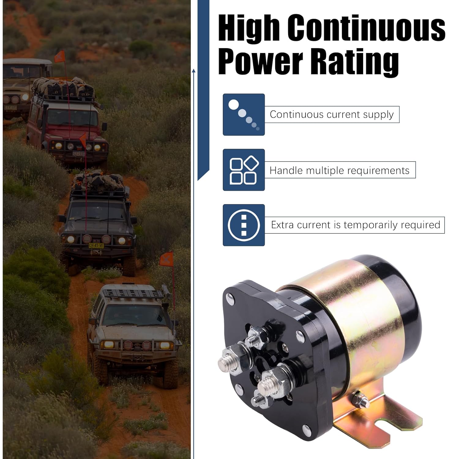 500 Amp Isolator Battery Isolator Relay for Continuous Battery Isolator Mobile Audio Relay, 500A Relay and Isolator 12v Battery Disconnect Relay