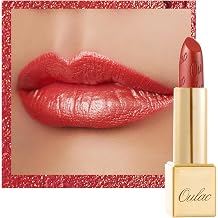 OULAC Orange Metallic Shine Lipstick, Coral Shine High Impact Lip Stick, Lightweight Soft and Ultra Hydrating,Long Lasting,Vegan & Cruelty-Free, Full-Coverage Lip Color 4.3 g/0.15 oz Dangerous02