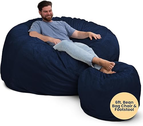 Miniatura 16 de Ultimate Sack - Puf con taburete para pies en varios tamaños y colores: Muebles gigantes con relleno de espuma: fundas lavables a máquina, costuras