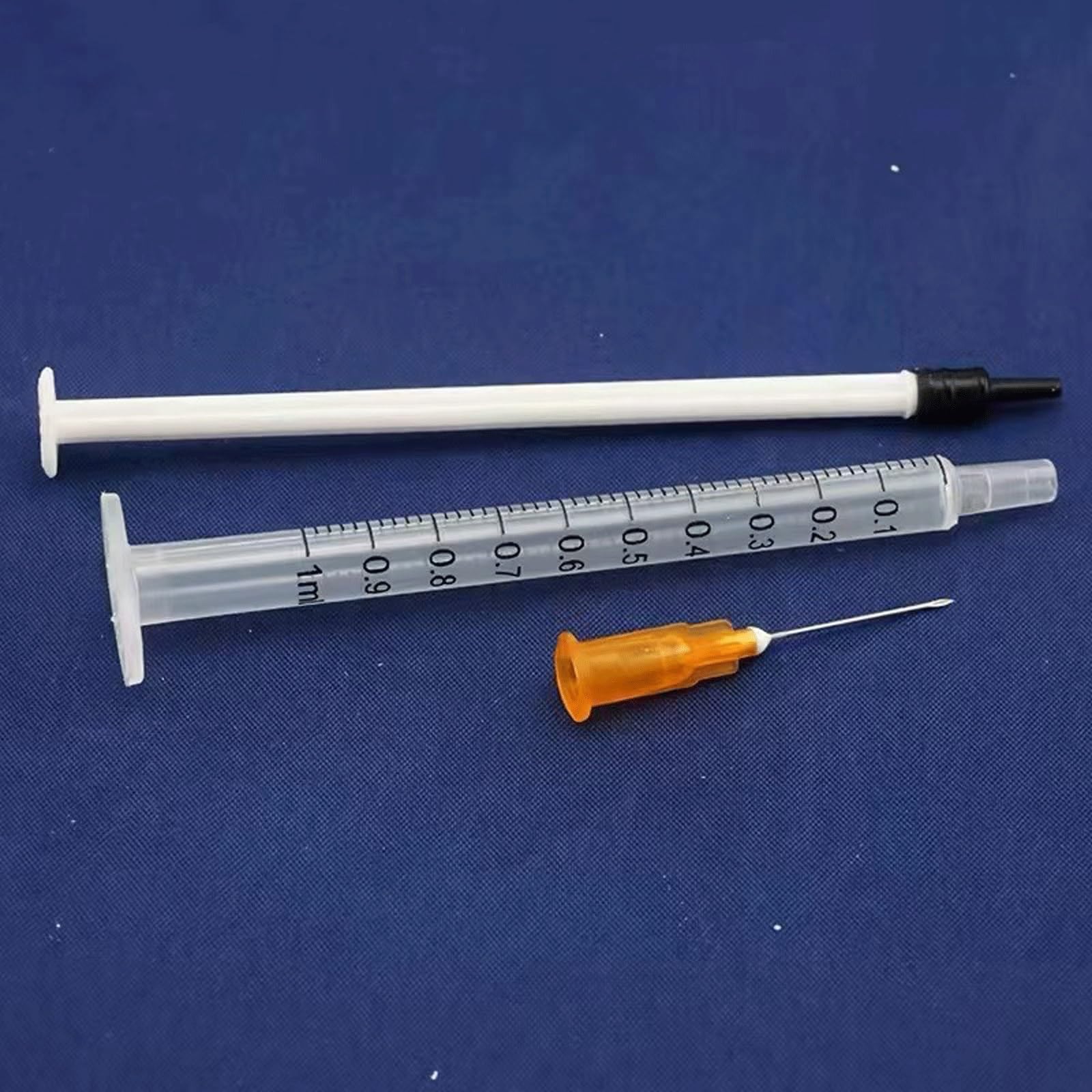 Siringhe in plastica da 1 ml con 26 GA 1/2 pollici confezionate singolarmente, per laboratori scientifici, liquidi di misurazione, cartucce di ricarica o applicatore di colla (bianco, 50
