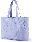 BAGSMART Sac à bandoulière de grande taille Sac à main avec boucle de tapis de yoga pour gymnastique, travail, rose, moyen