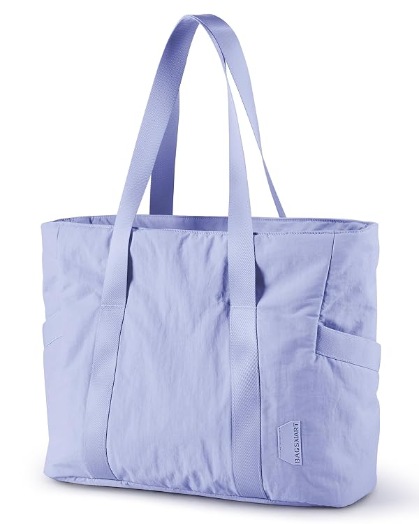 BAGSMART Tote Bag for Women with Zipper, Gym Tote with Compartments, Laptop Work Tote Nurse Dance Yoga Bag for Sport, Travel by BAGSMART - Used condition - US$23.99
