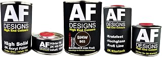 Juego de pintura para coche BMW B03, color rojo damasco metálico, 2 K HS imprimación, barniz transparente 2K, resistente a los arañazos, pintura Smart Repair