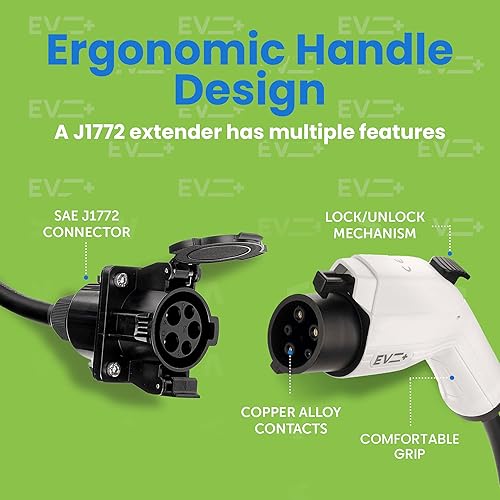 Miniatura 6 de EV + Cable de extensión para cargador de coche eléctrico de 20 pies, estación de carga EV de nivel 2, extensor de 32 amperios y 240 voltios para