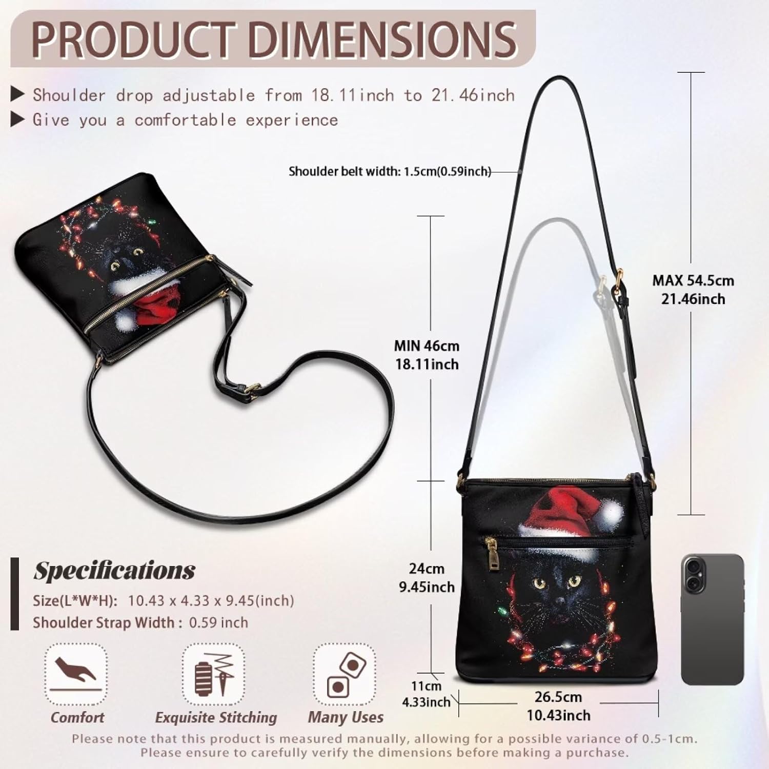 COEQINE Leather Crossbody Purses For Women Large Tote Bag Bucket Handbag Bag Waterproof Shoulder Bag