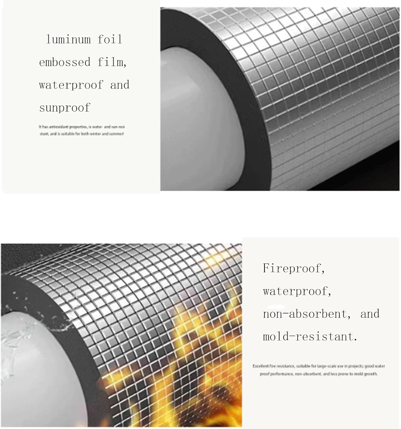 Rubber-Plastic Pipe Antifreeze Insulation Sleeve, Fireproof Insulation Cotton, for Cold and Hot Water Pipes(114mm*20mm*1m)