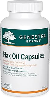 Genestra Brands - Flax Oil Capsules - Made with Organic Flax Seed Oil - Essential Fatty Acids for Good Health Maintenance - 90 Softgel Capsules