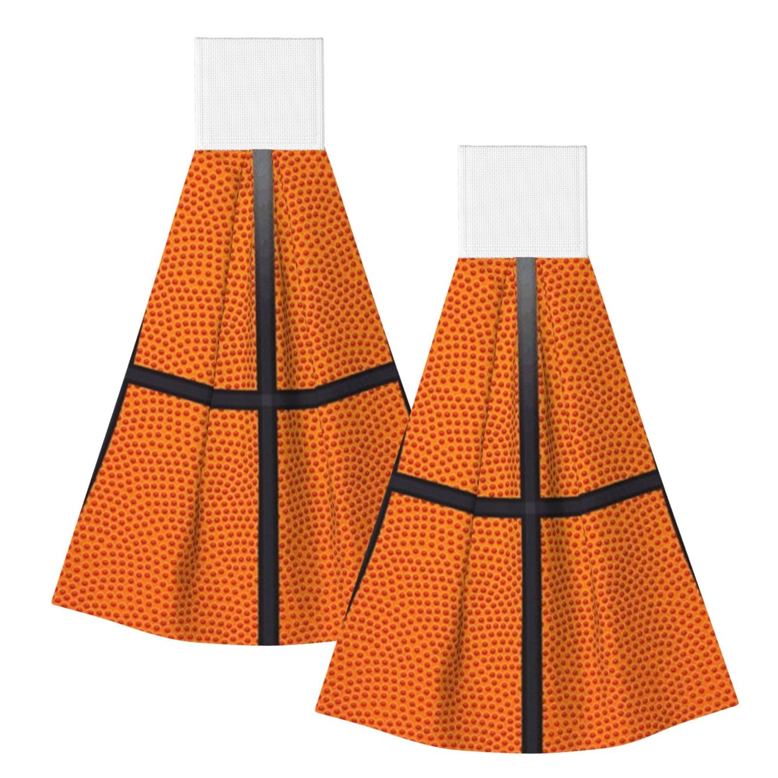 DOPKLNA Basketball Ball, 2 Pcs Hanging Coral Fiber Hand Towels for Bathroom, Absorbent Kitchen Towels