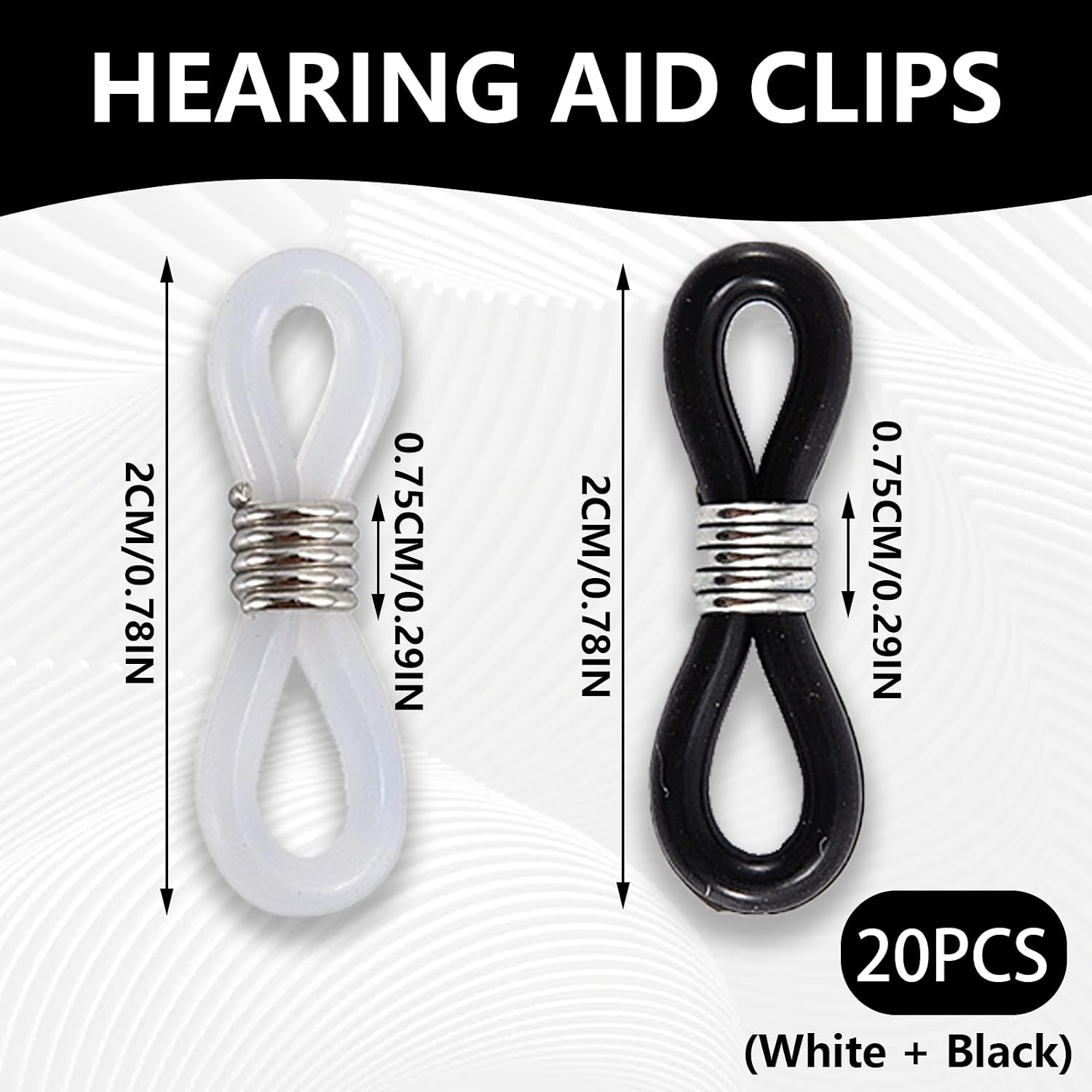 20 Pcs Anti-Lost Hearing Aids Glasses Connectors Accessories
