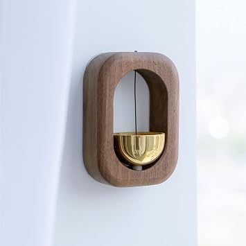 Magnetic Shopkeepers Bell Wood Doorbell Chime for Refrigerator, Room, Porch, Garden, Backyard, Restaurant,Door Chimes When Door Opens Housewarming Gift(Walnut)