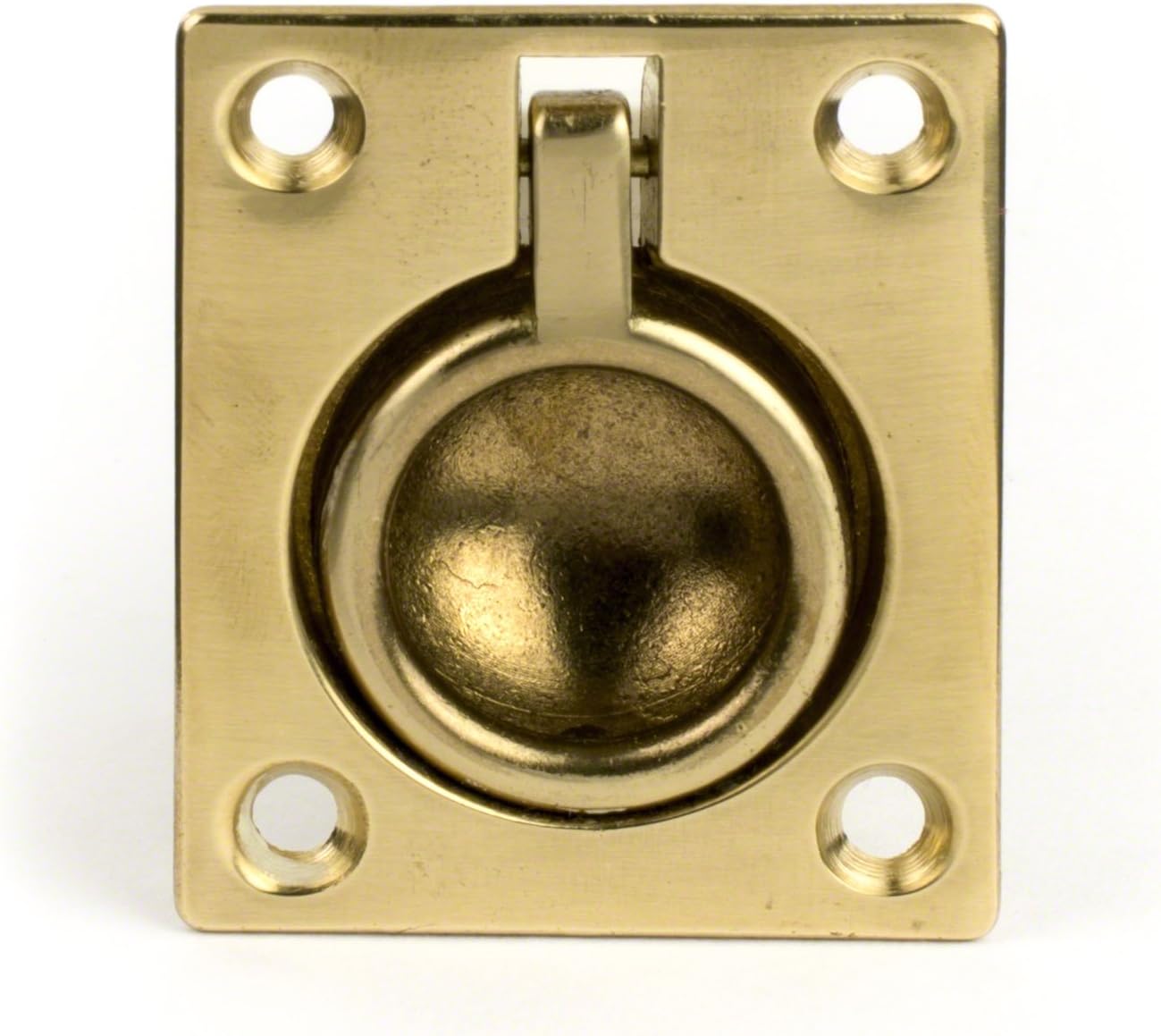 Whitecap Industries S-3360BC Flush Pull Ring in Polished Brass, 1-1/2 x 1-3/4-Inch