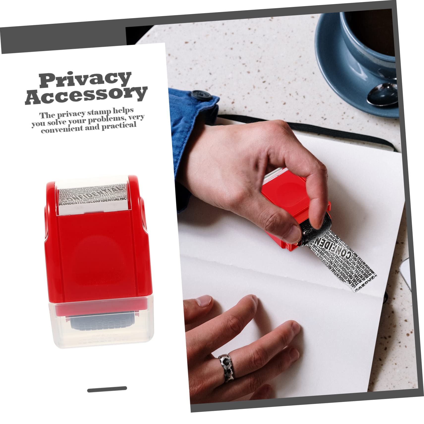 NUOBESTY 4pezzi Timbro Roller Multifunzionale Per Privacy Cancella Documenti Sensibili Come Bollette e Fatture Per Casa e Ufficio Energico Facile Da Usare